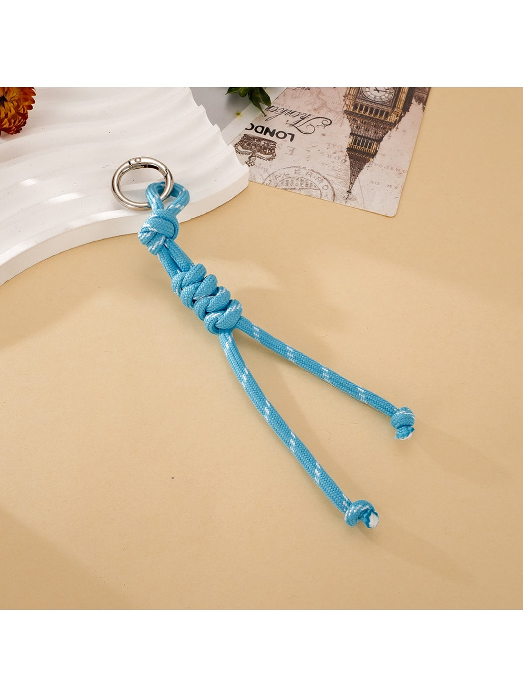 Keypus - Woven Rope Alloy Ring Bag Charm