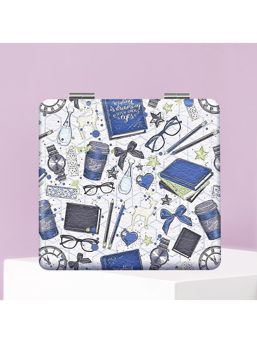 Mirroray - Cartoon Print Foldable Portable Makeup Mirror