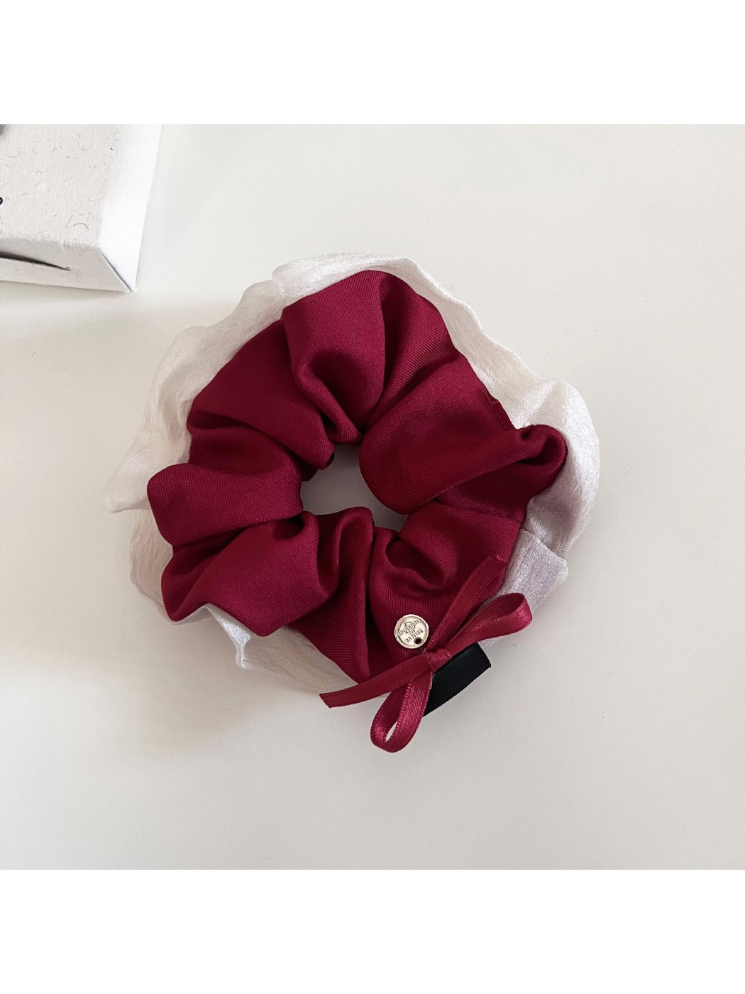 Gifty - Solid Color Bow Fabric Hair Ties