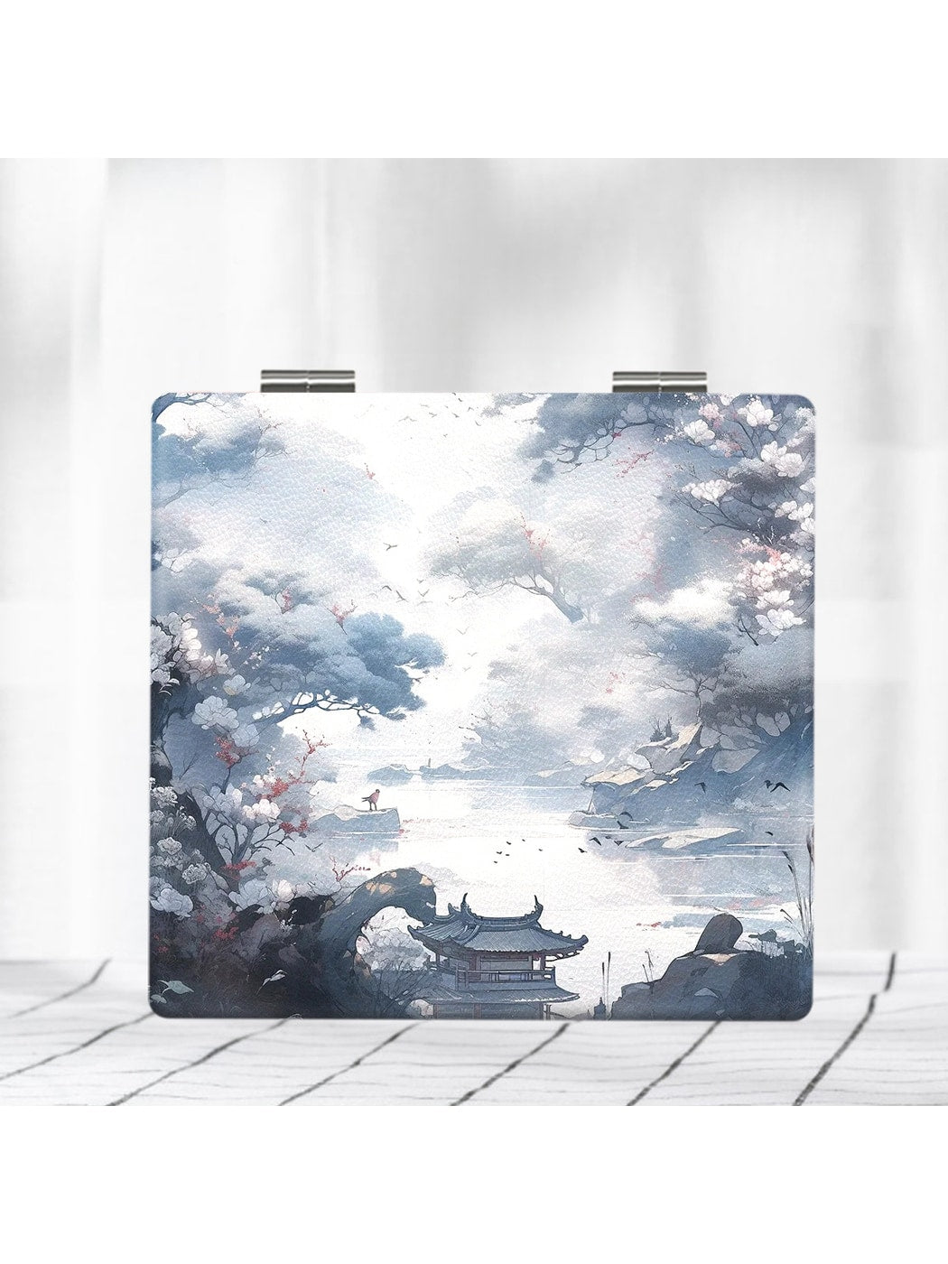 Mirroray - Retro Landscape Print Folding Compact Mirror
