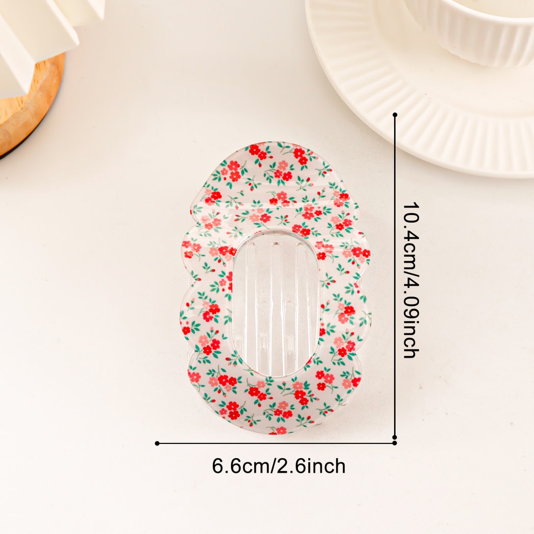 Beau - Oval Shaped Openwork Claw Clip