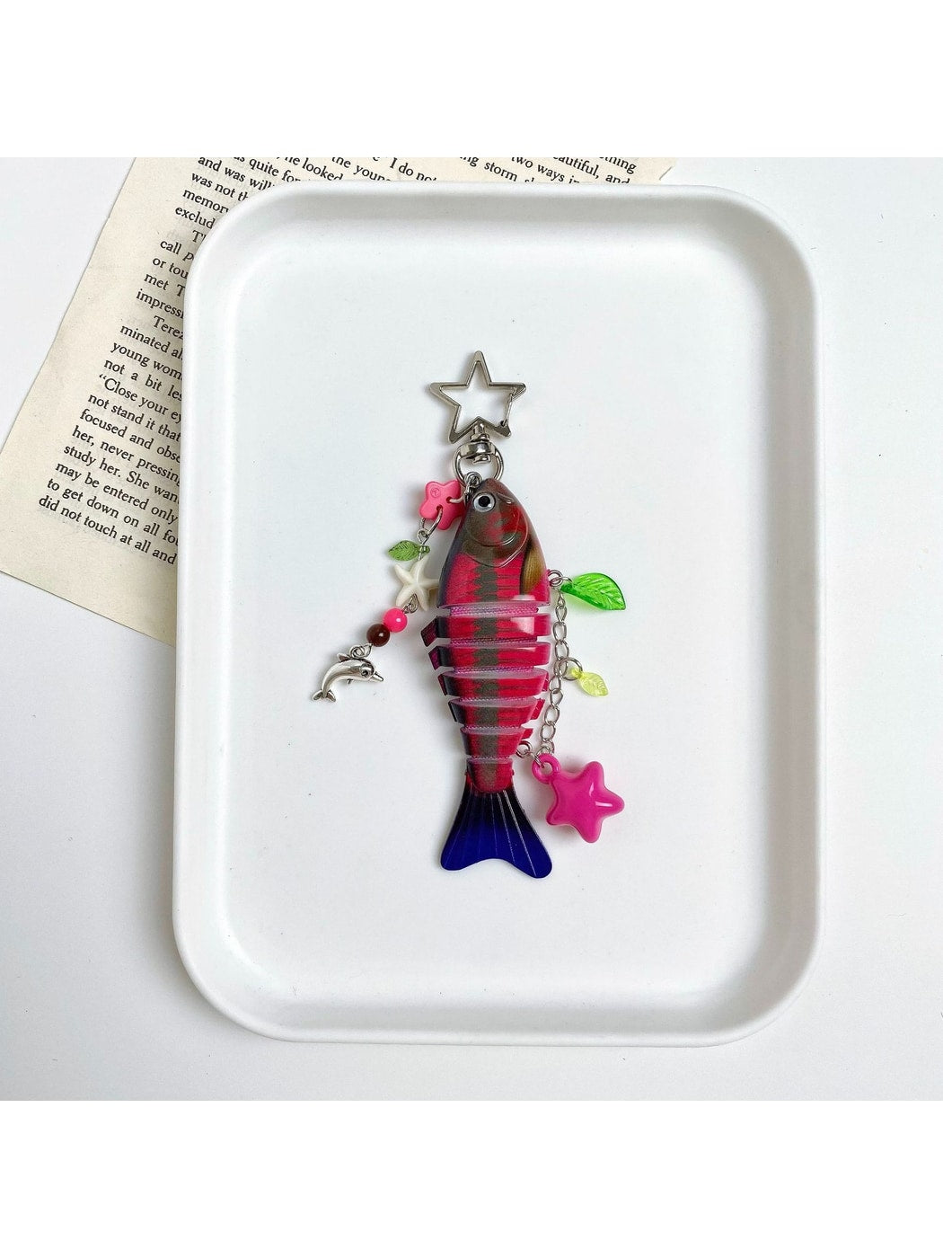 Keypus - Alloy Plastic Fish Bag Hanging Charm Keychain