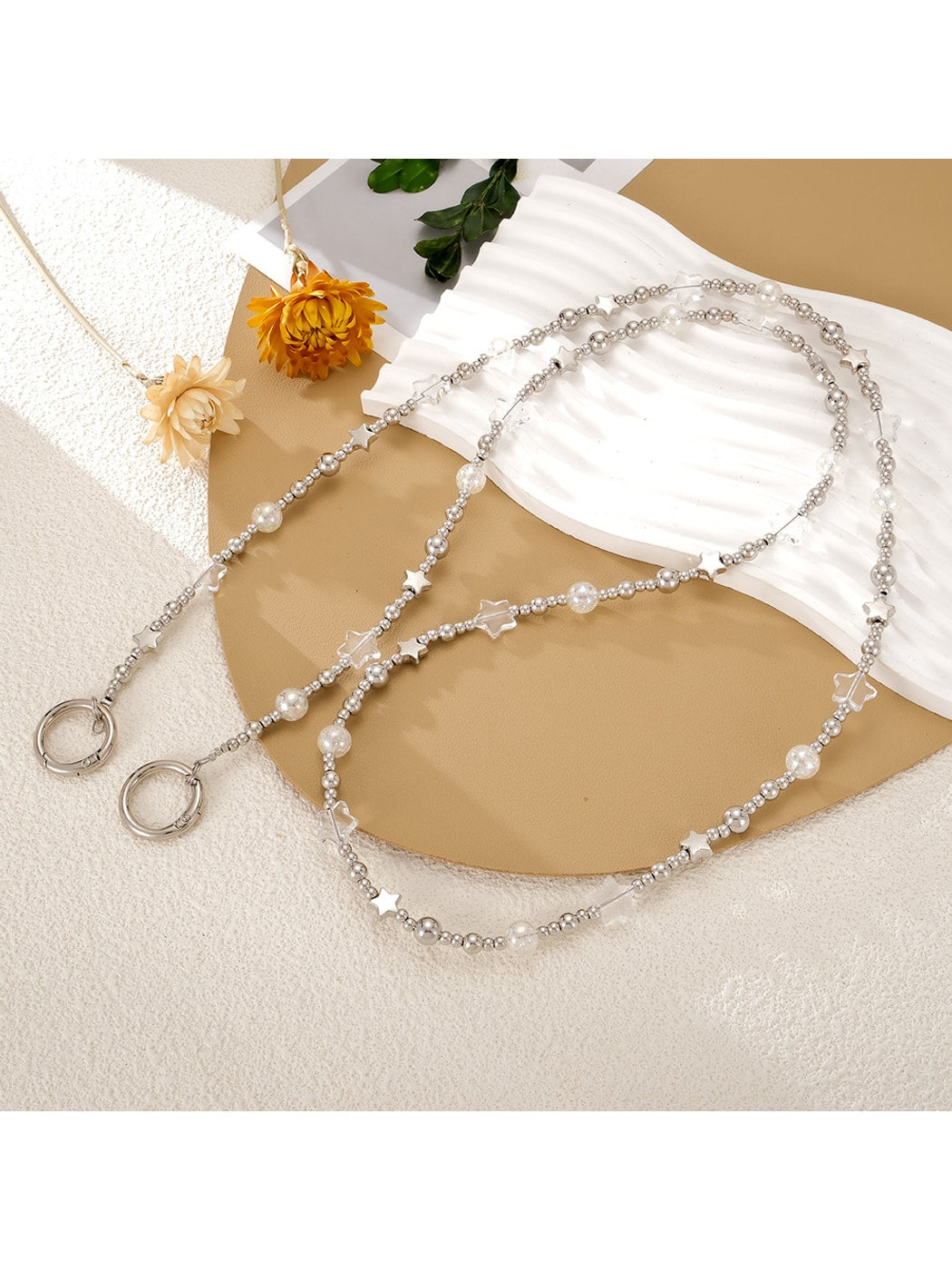 Keypus - Acrylic Heart Beaded Crossbody Phone Chain