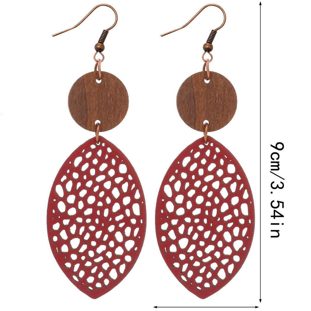 Earedge - Oval Filigree Drop Earrings