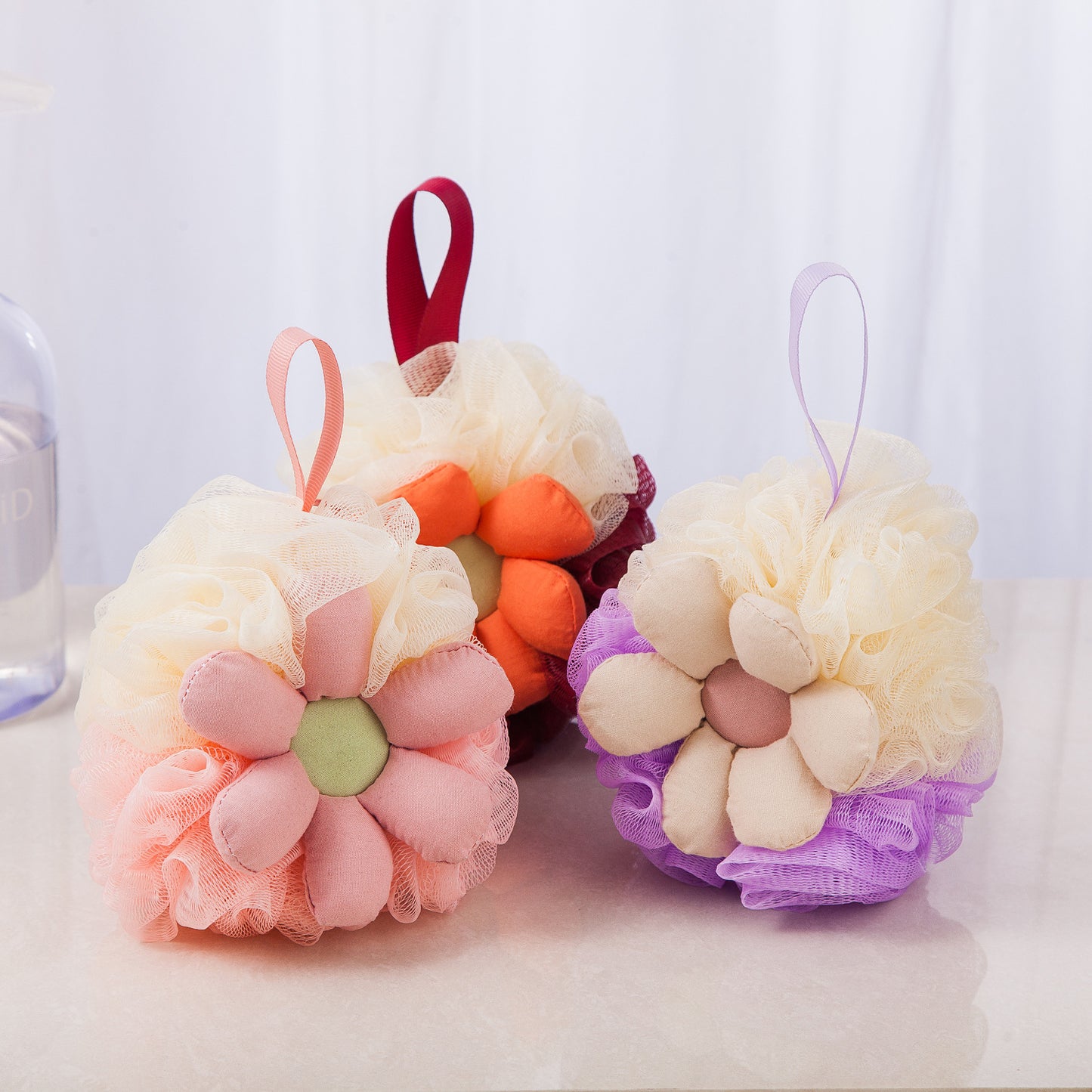 PAPO- Sunflower Shower Pouf Premium Quality and Rich Foaming