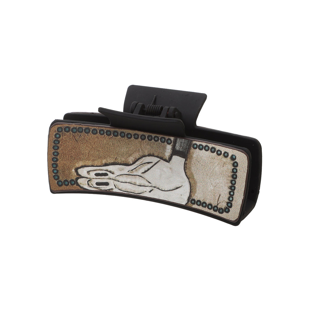 Beau - White Bull Skull Hair Claw