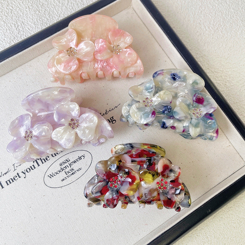 Beau - Flower-Shaped Acetate Hair Clip