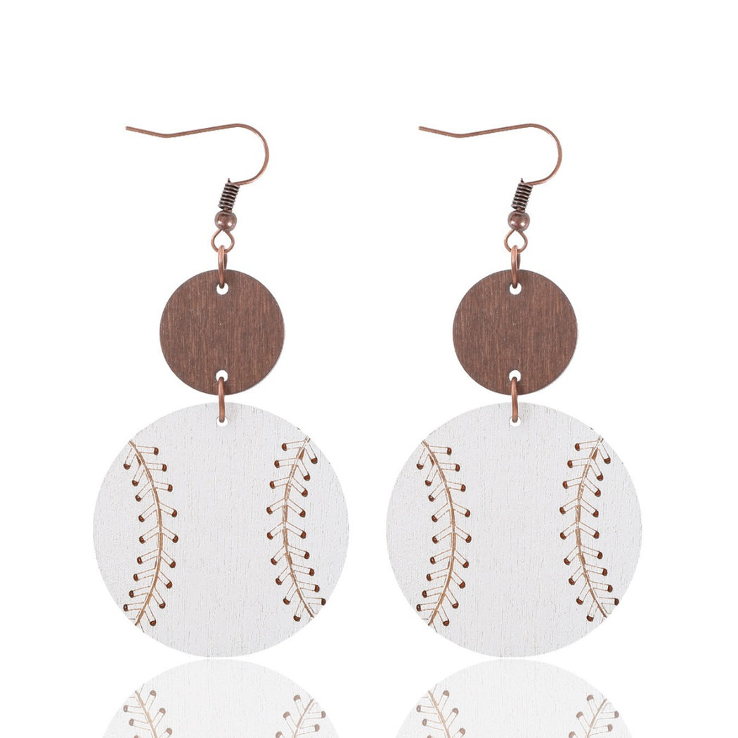 Earedge - Baseball Stitch Drop Earrings
