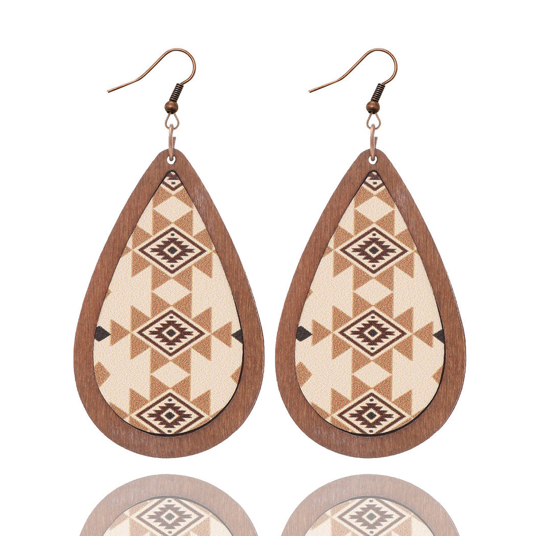 Earedge - Western Geometric Teardrop Earrings