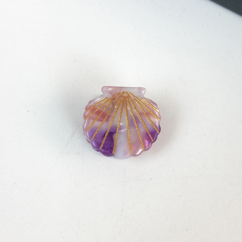 韩版可爱抓夹小号贝壳醋酸发夹甜美个性发饰高级感百搭唯美头饰女