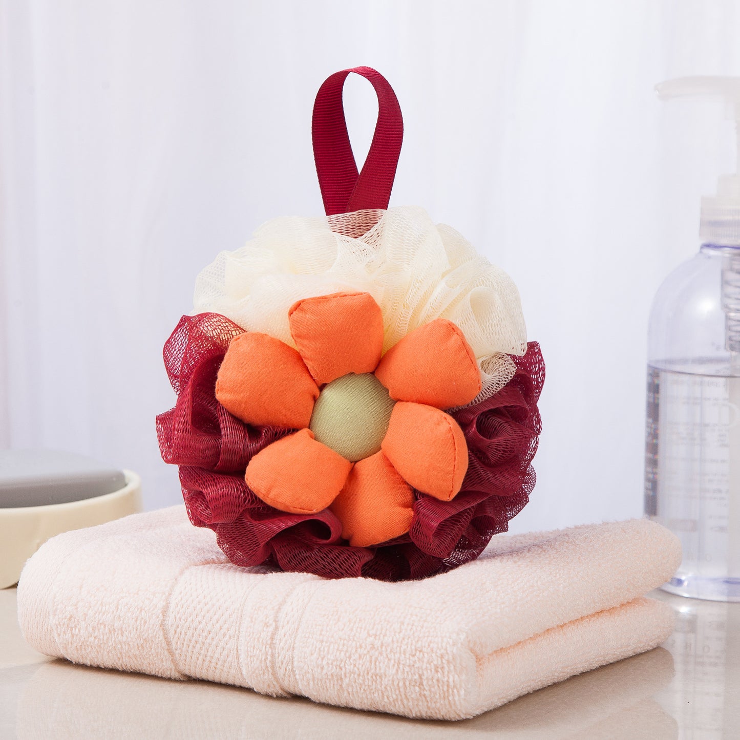 PAPO- Sunflower Shower Pouf Premium Quality and Rich Foaming
