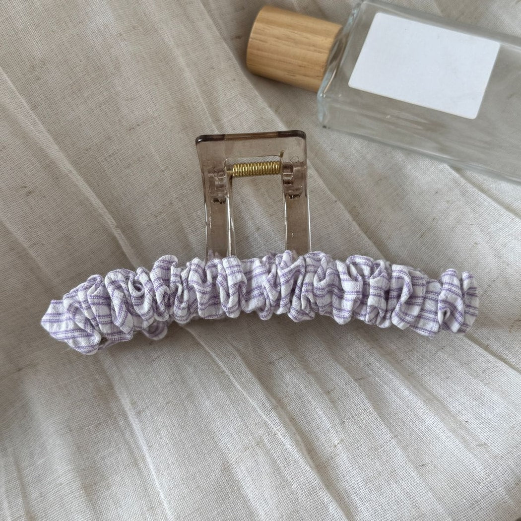Beau - Ruched Straight Bar Decorative Hair Claw Clip