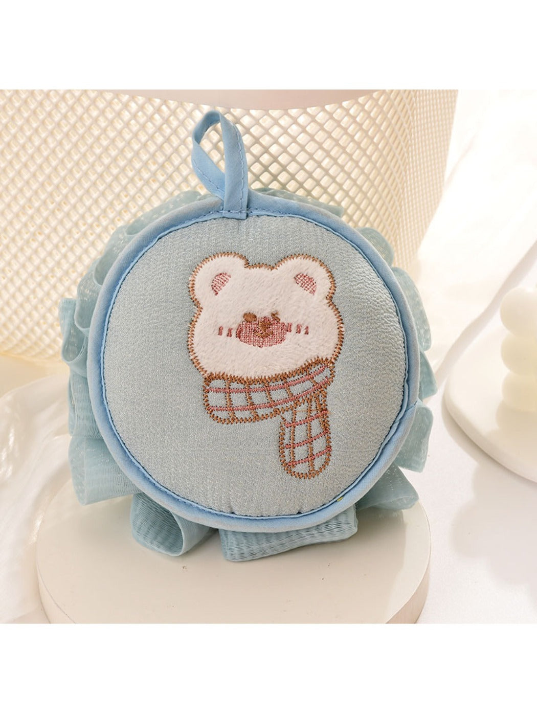 Papo - Cartoon Bear Bath Pouf Soft Foamy Scrubber
