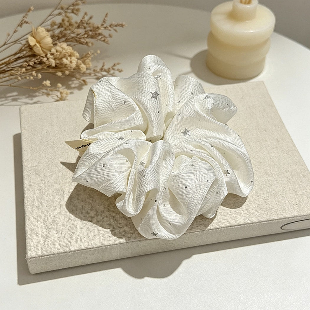 Gifty - Polyester Star Pattern Textured Scrunchie