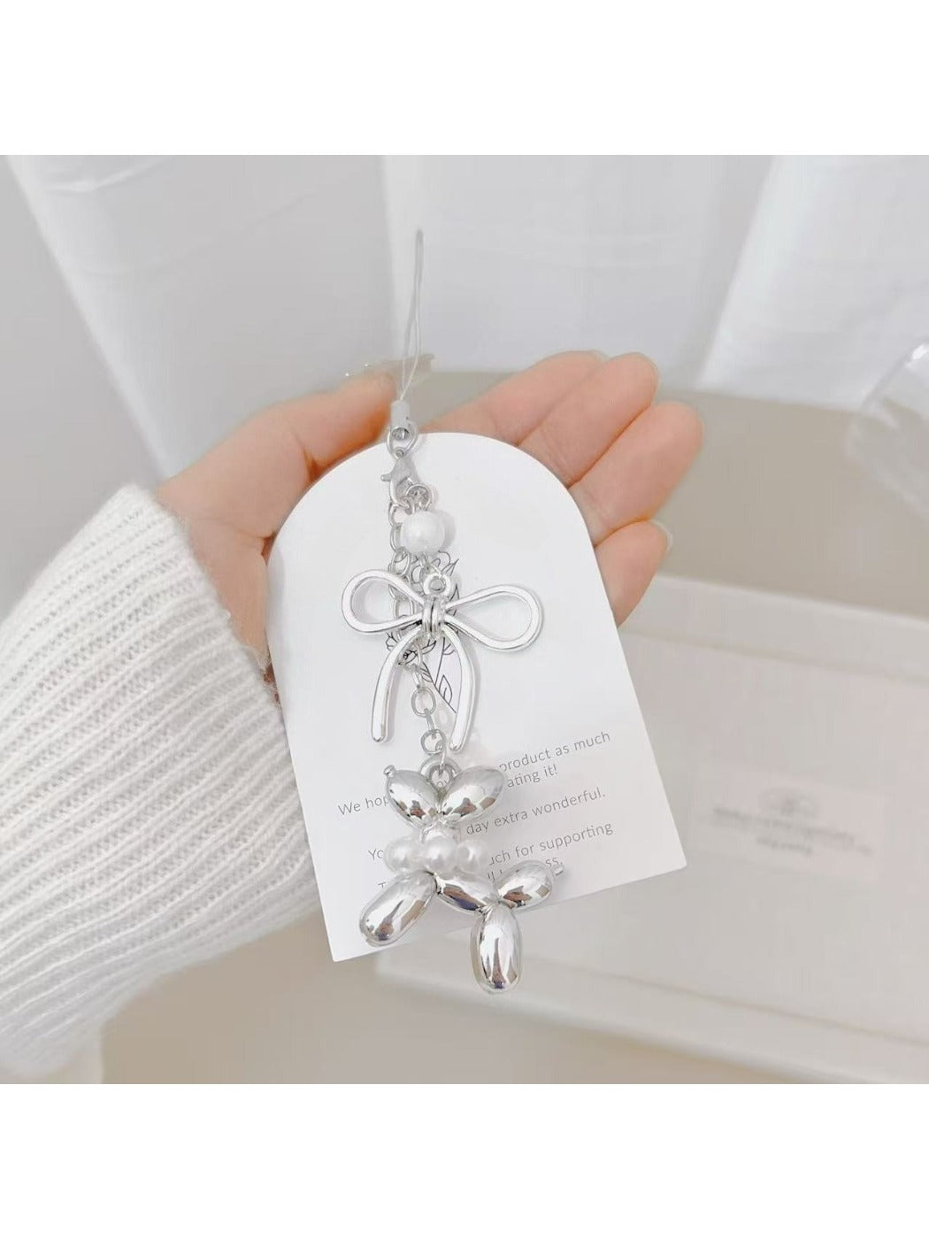 Keypus - Minimalist Modern Bow Charm Keychain