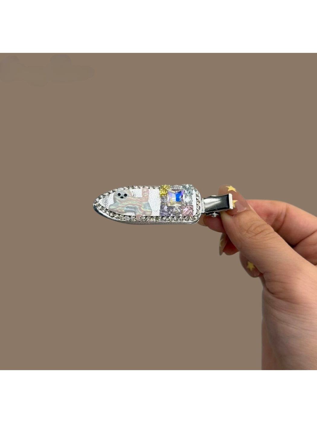 Beau - Sparkling Cartoon Geometric Side Hair Clip