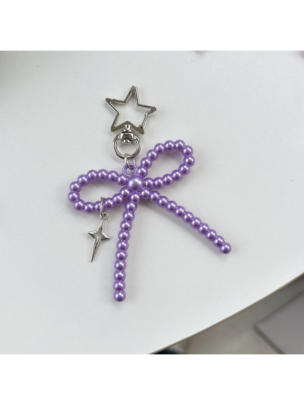Keypus - Beaded Bow Star Detail Decorative Keychain