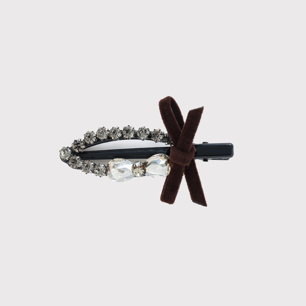 Beau - Modern Velvet Bow Side Barrette