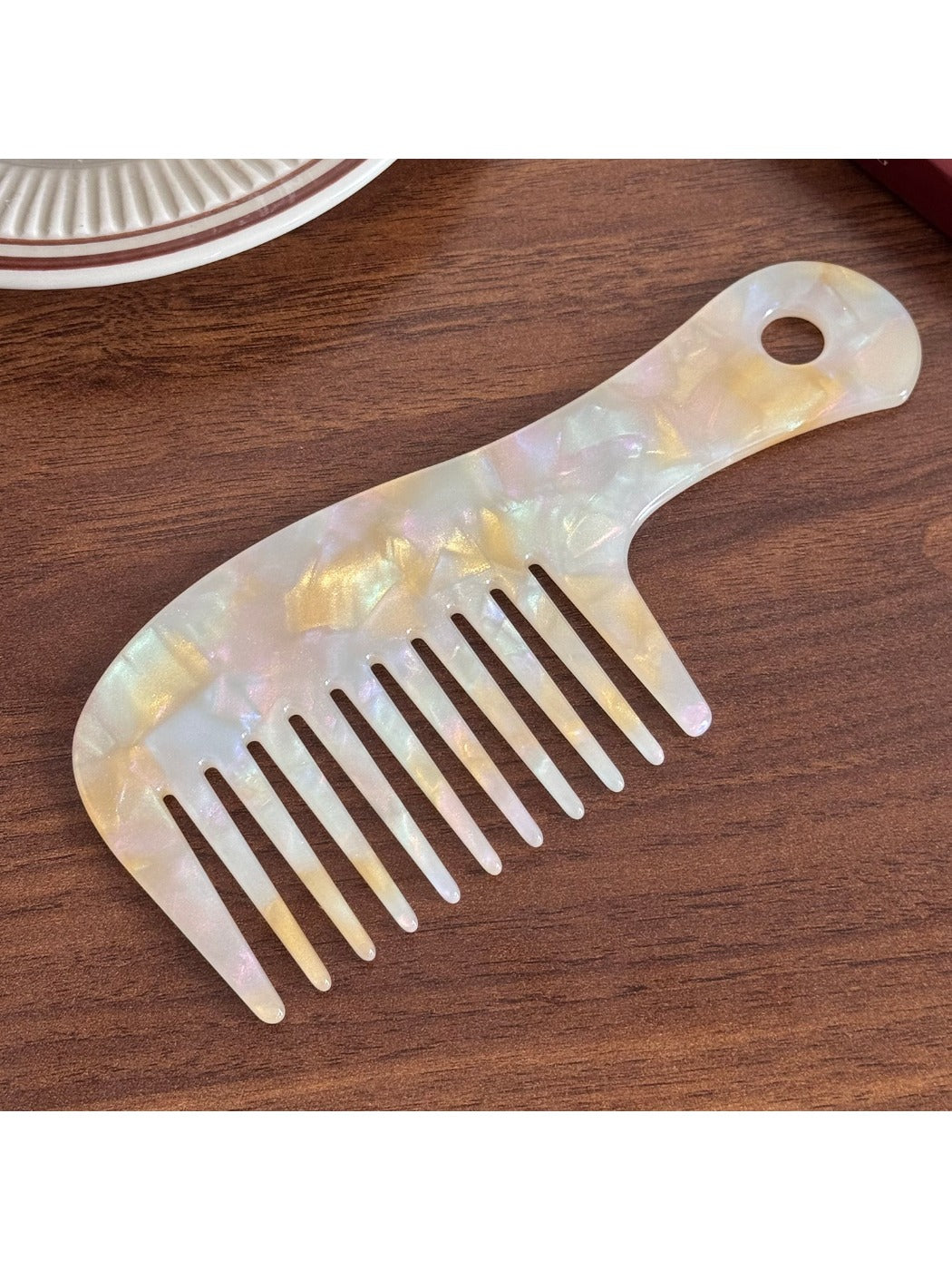 Camerow - Elegant Acetate Hair Comb with Wide Teeth