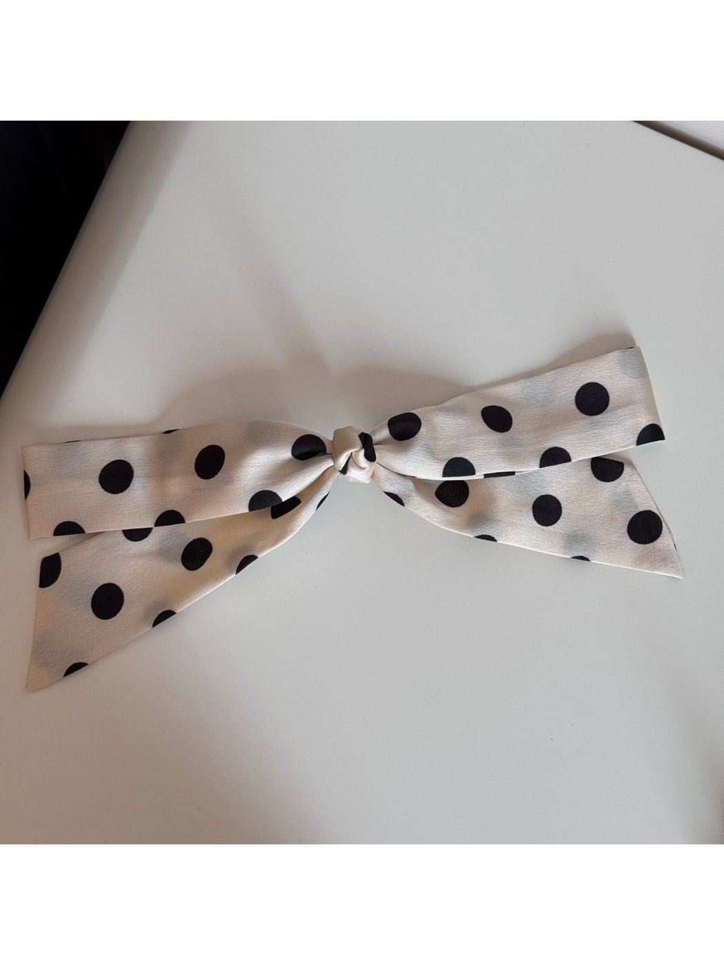 Beau - Long Tail Polka Dot Decorative Bow Hair Clip