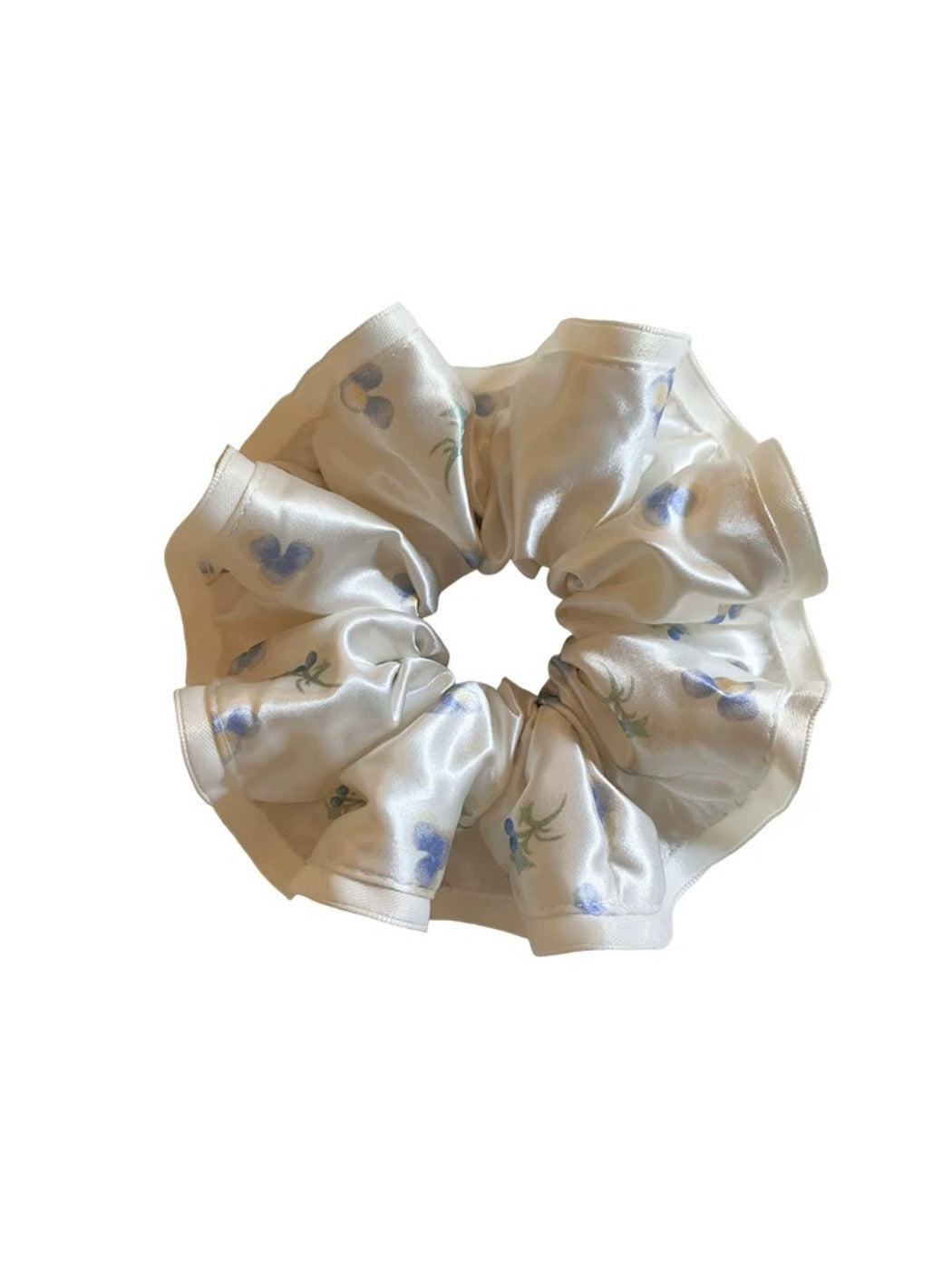 Gifty - Elegant Satin Floral Scrunchie