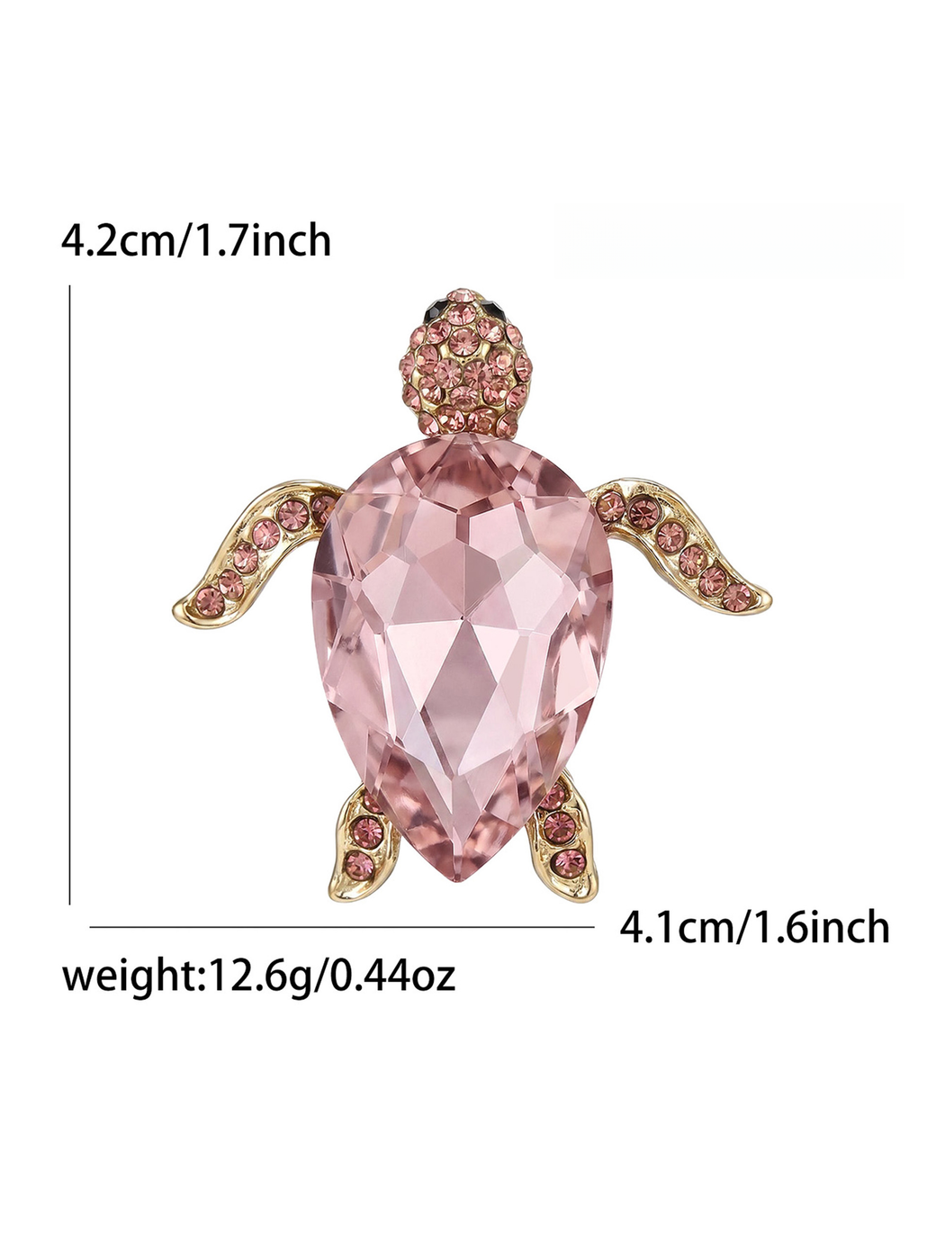 Brovia - Geometric Turtle Statement Alloy Brooch