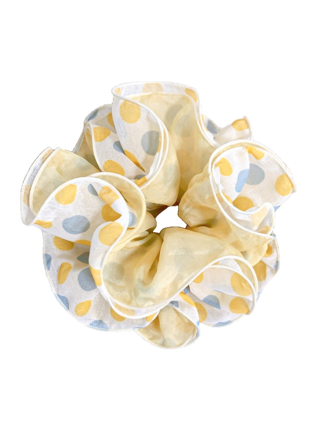 Gifty - Cream Yellow Polka Dot Hair Circle