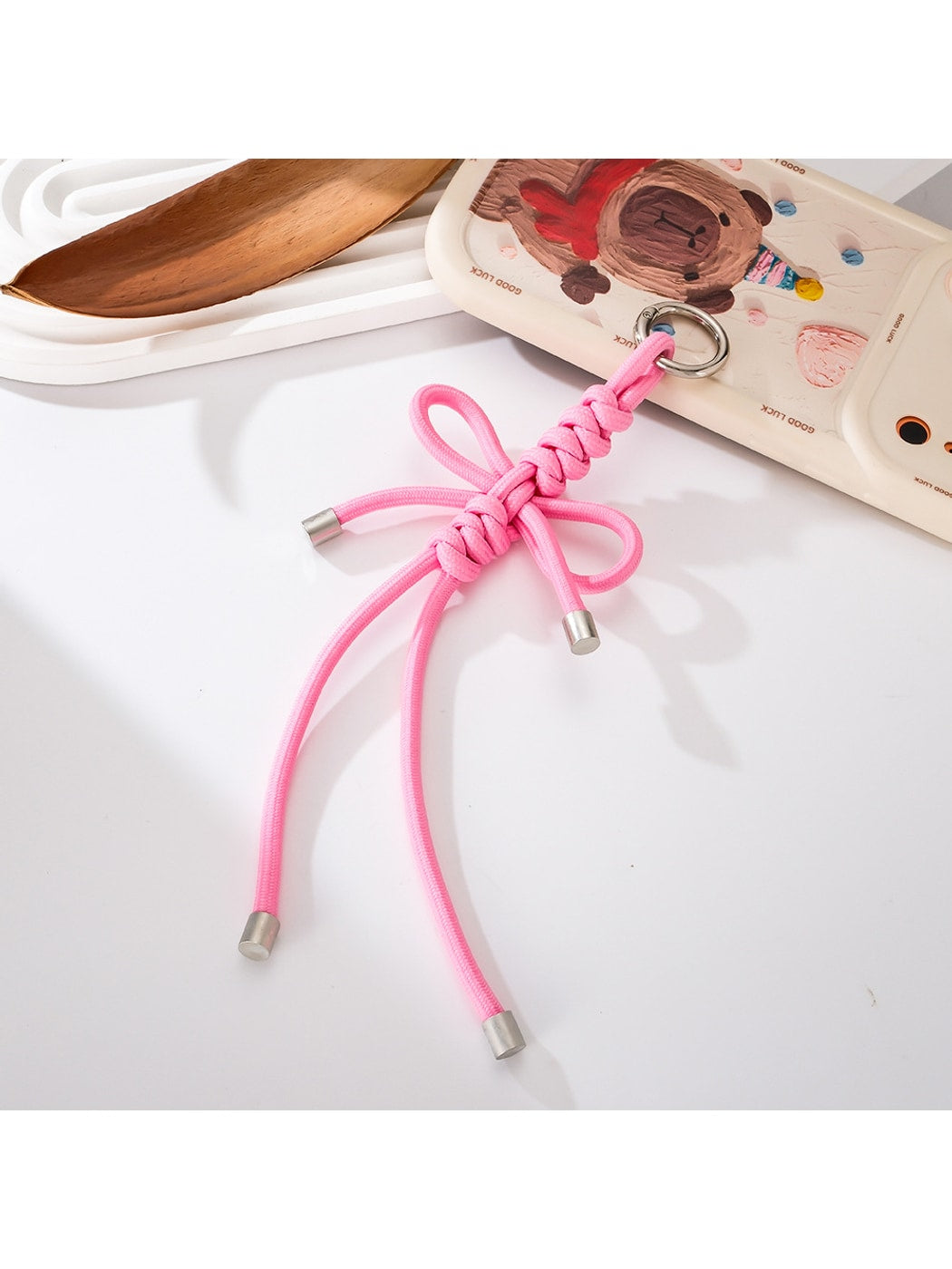 Keypus - Woven Bow Knot Bag Charm Keychain