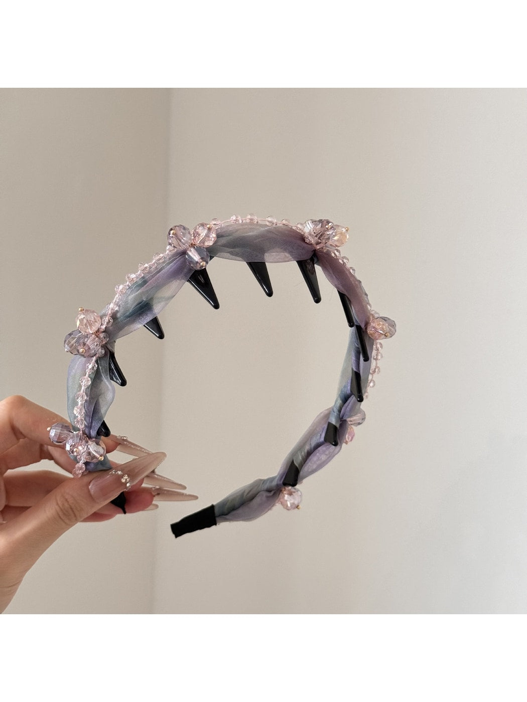 Gifty - Decorative Mesh With Beaded Detail Headband