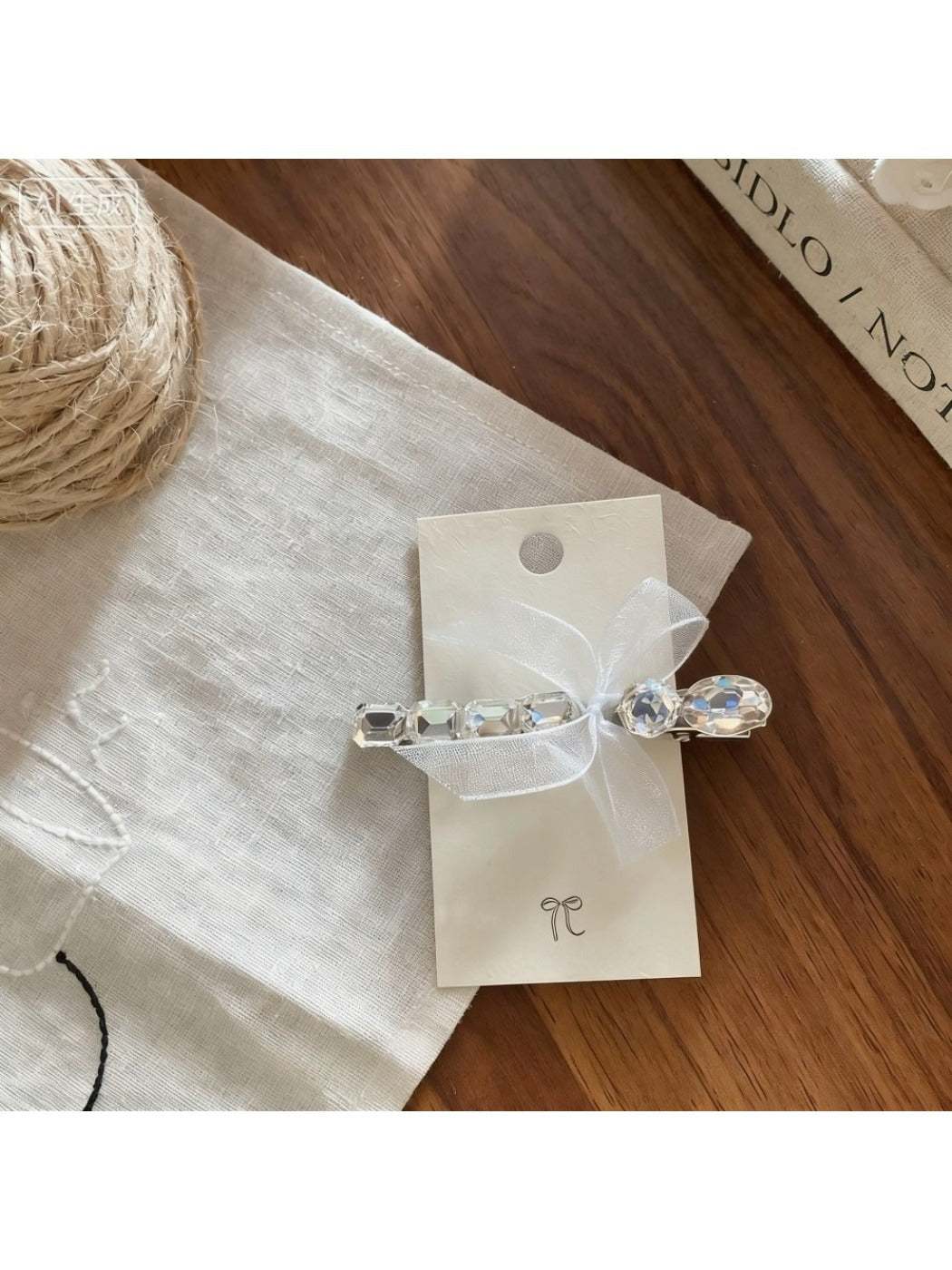 Beau - Elegant Beaded Bow Hair Clip
