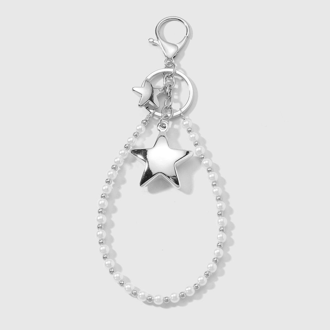 Keypus - Sweet Bow and Star Beaded Keychain
