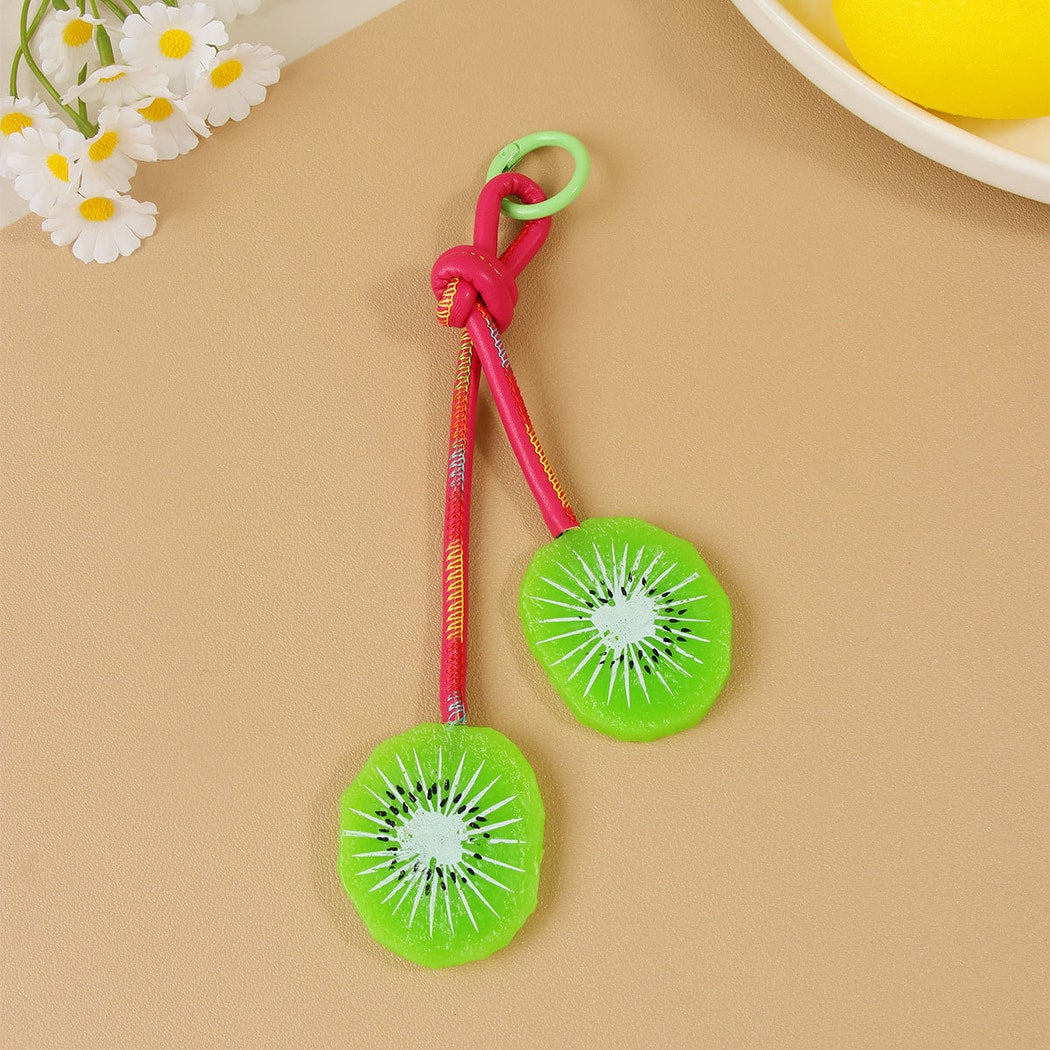 Keypus - Fruit Pendant PU Bag Charm Keychain