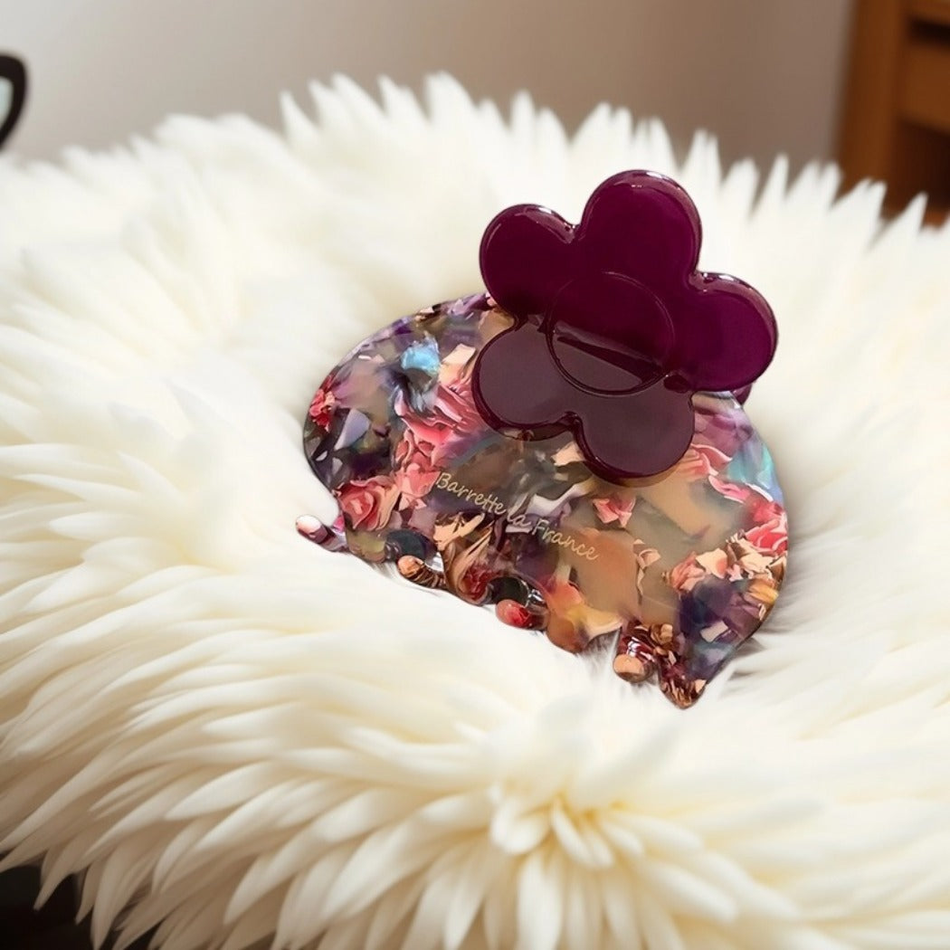 Beau - Acetate Floral Hair Claw Clip (Small Size)