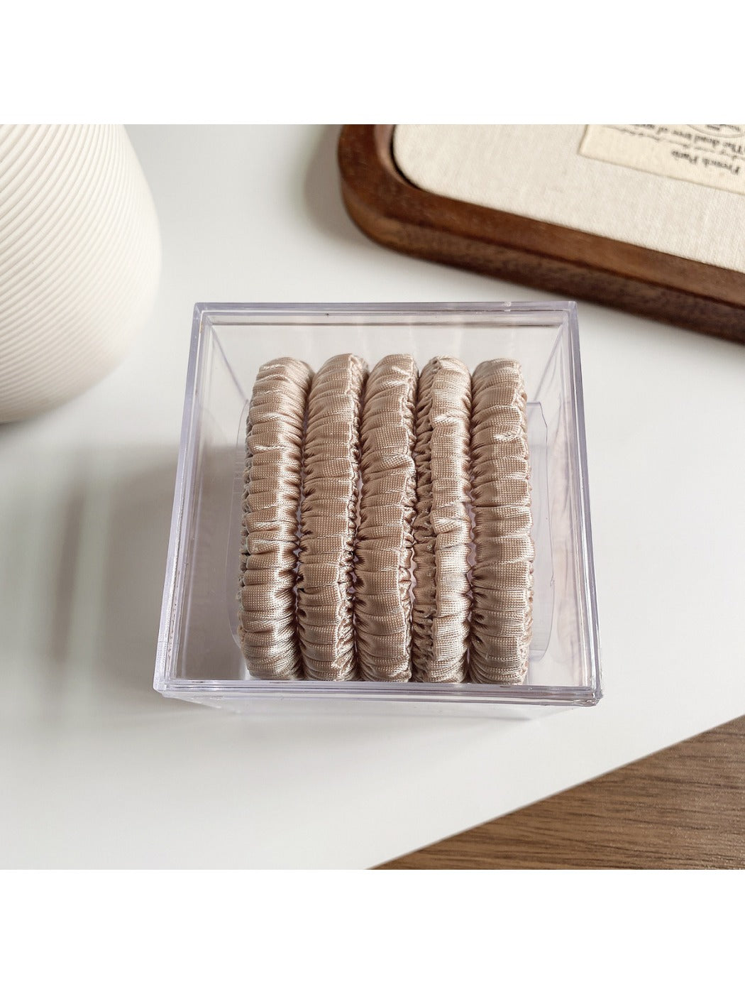 Gifty - Minimalist Satin Sausage-Shaped Hair Tie