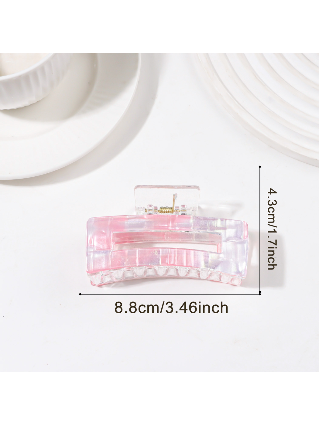 Beau - Iridescent Transparent Cutout Claw Clip