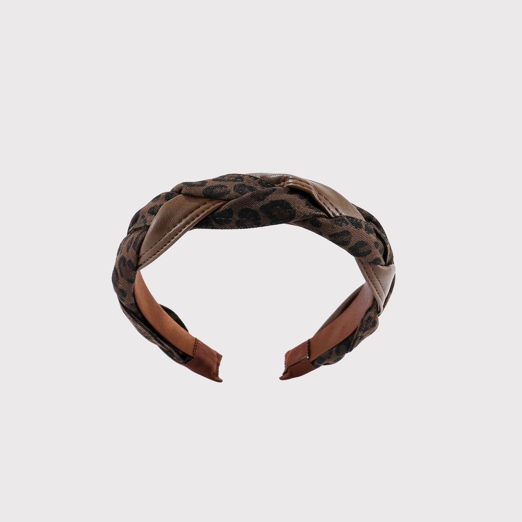 Gifty - Vintage Style Leopard Print Twisted Headband