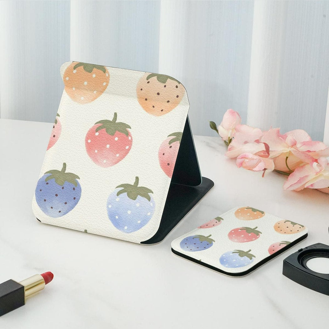 Mirroray - Heart and Fruit Print Portable Vanity Mirror