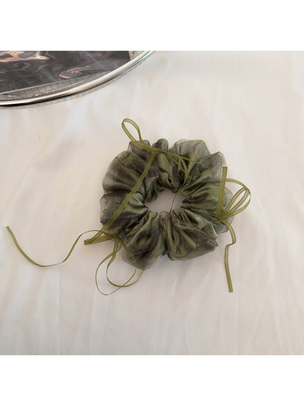 Gifty - Double Layer Mesh Ribbon Polyester Scrunchie
