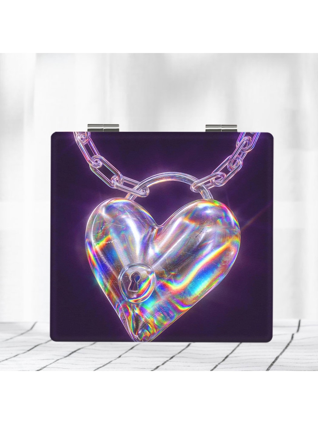 Mirroray - Heart Design Portable Folding Makeup Mirror