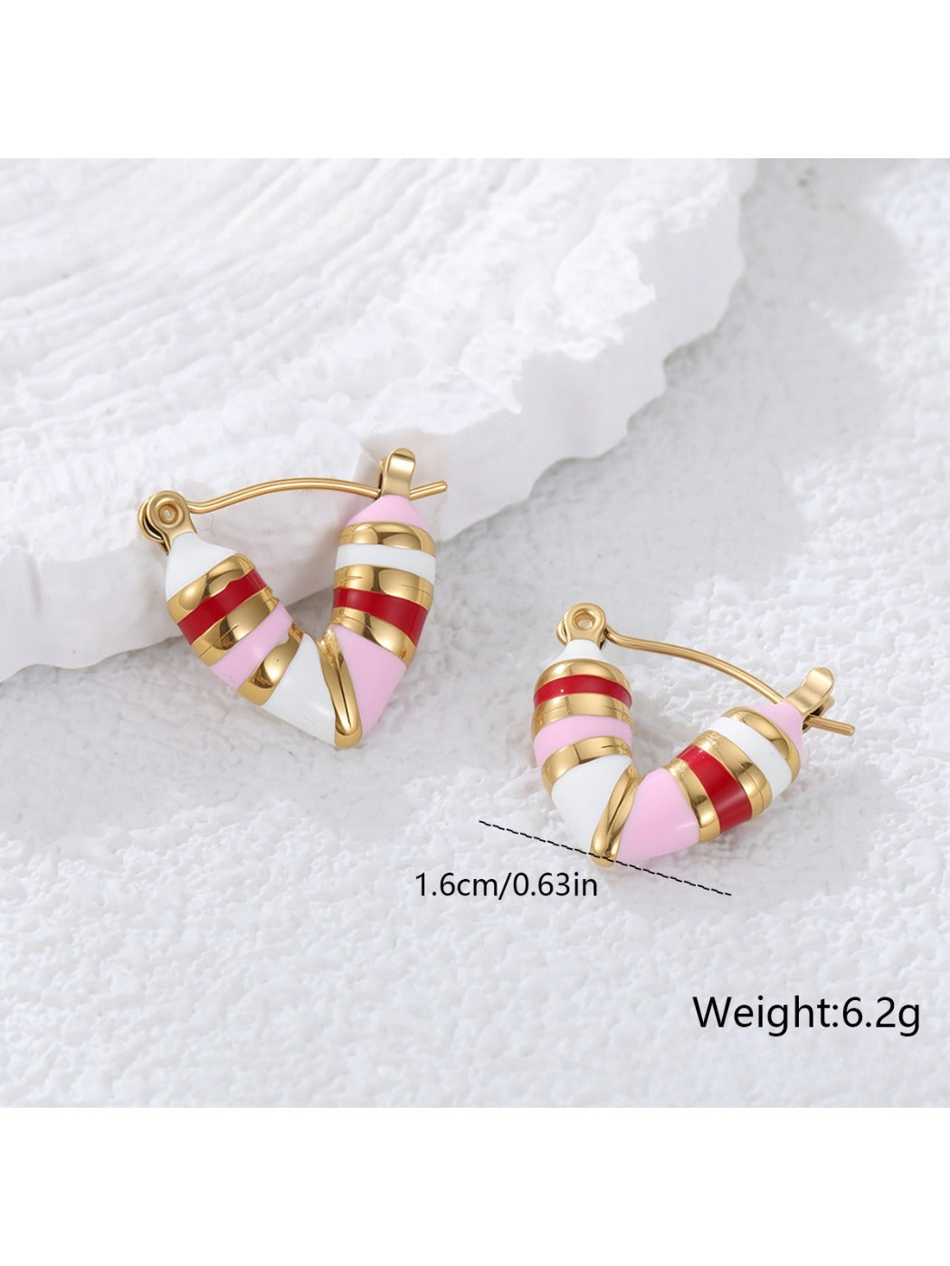 Earedge - Colorful Heart Elegant Earrings