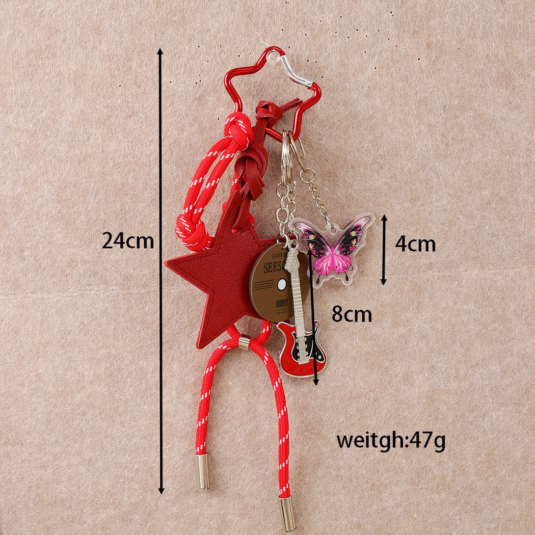 Keypus - Geometric Star Bag Charm Keychain Accessory