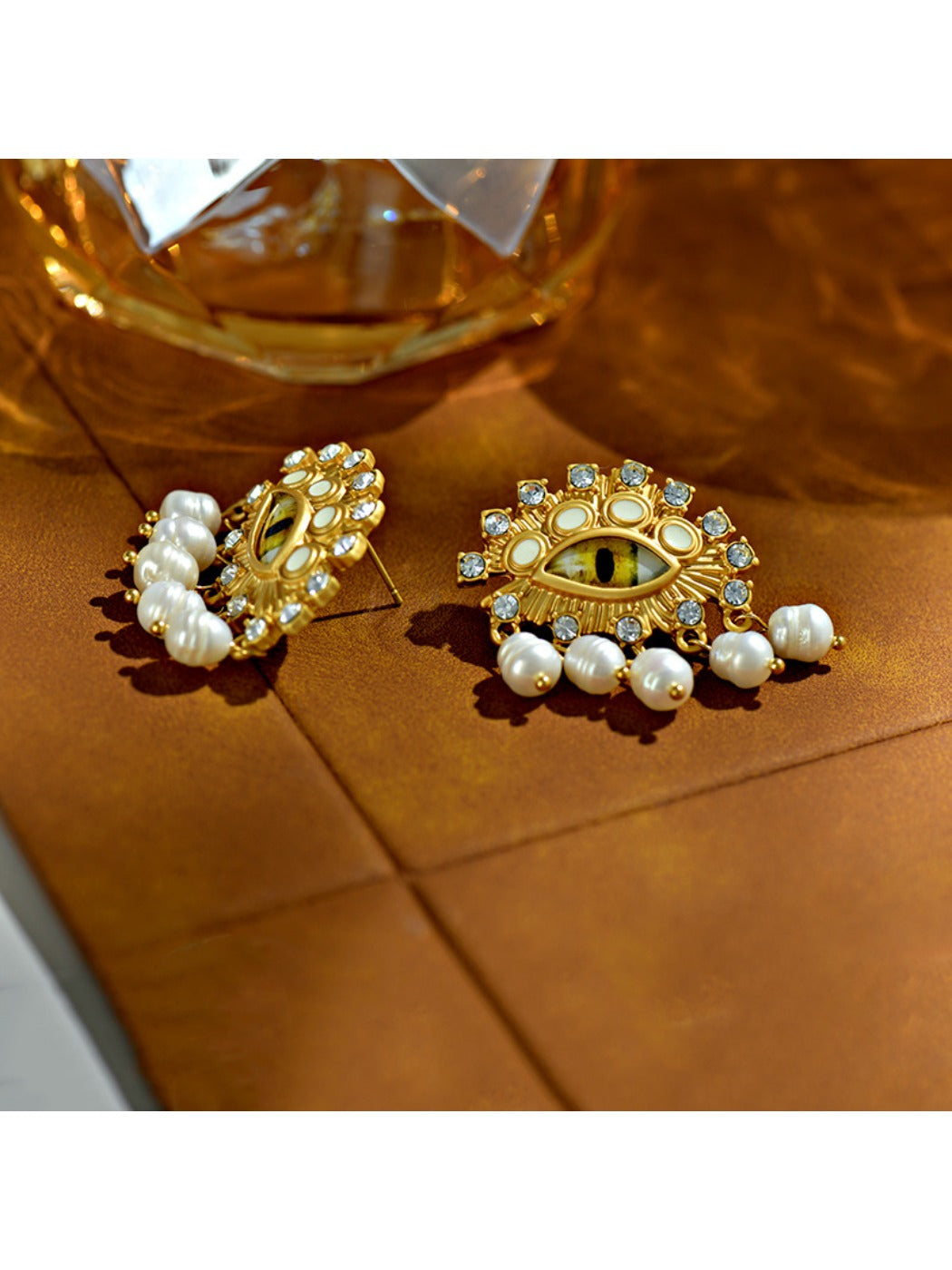 Earedge - Everyday Beaded Eye Shaped Earrings