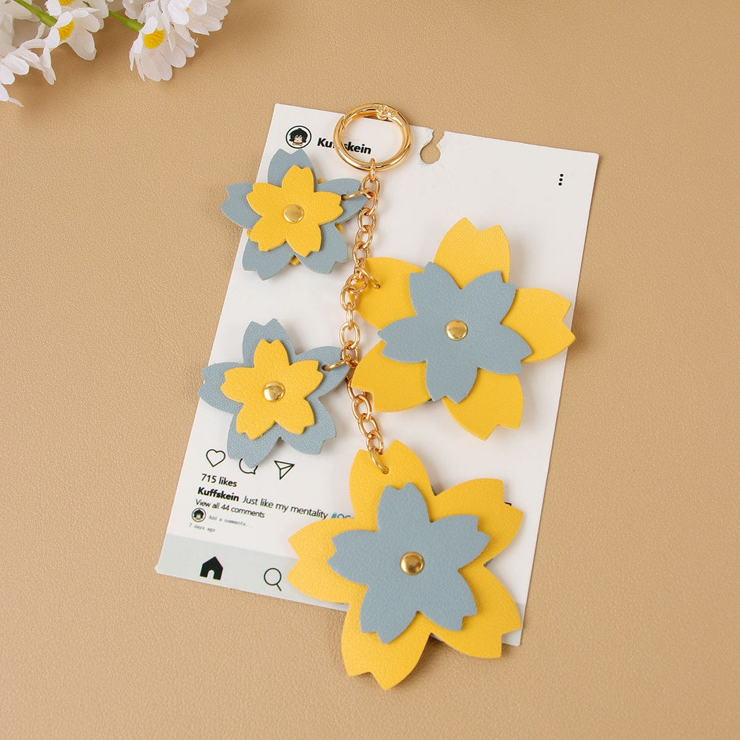 Keypus - Cherry Blossom PU Alloy Keychain