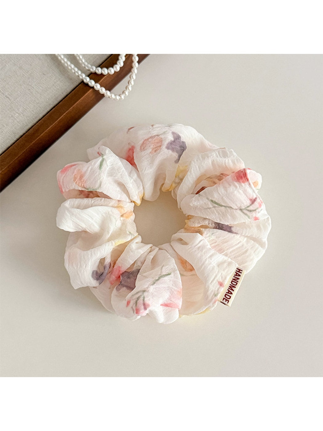 Gifty - Simple Printed Fabric Covered Elastic Scrunchie