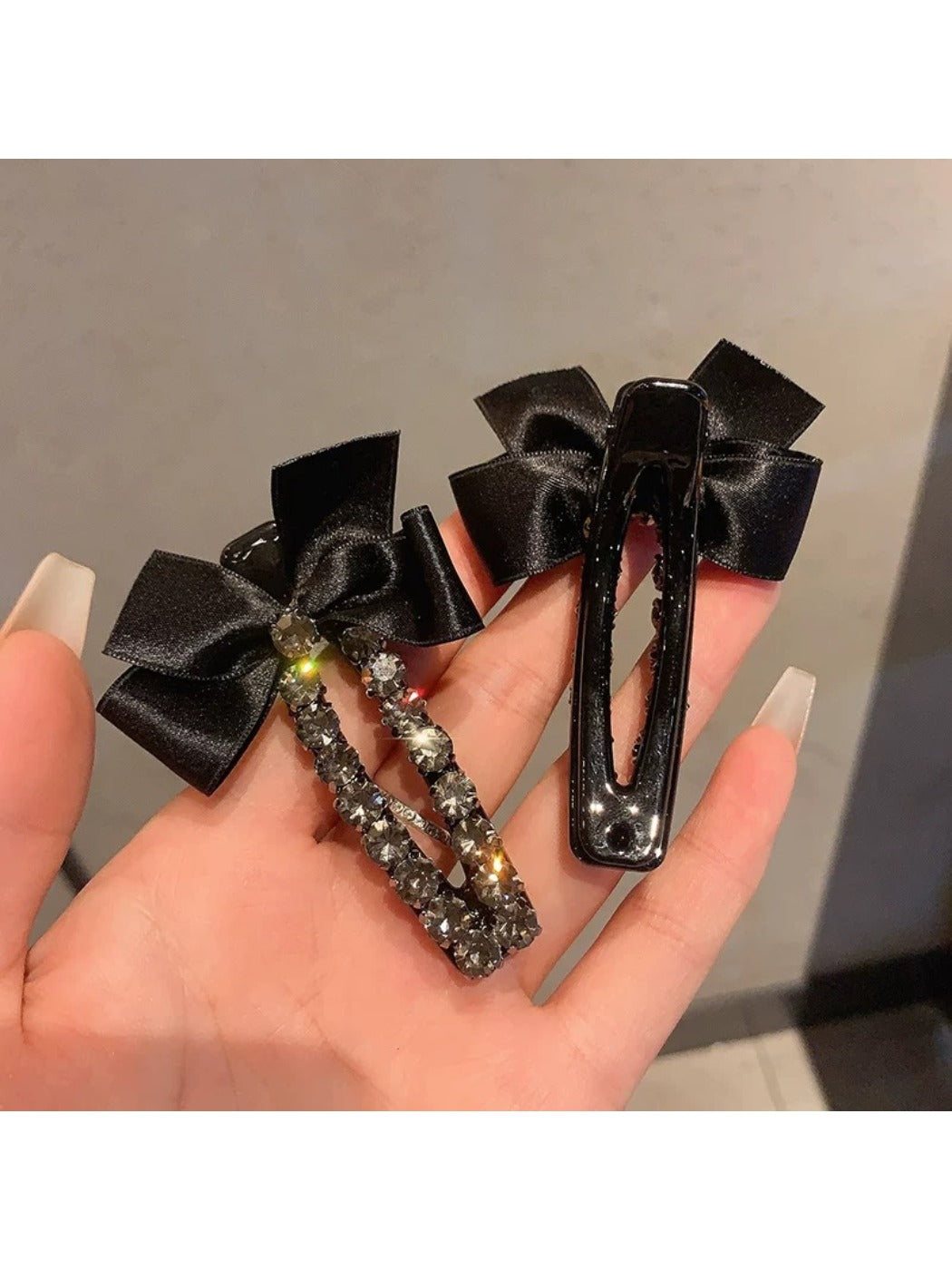 Beau - Vintage Black Bow Hair Clip