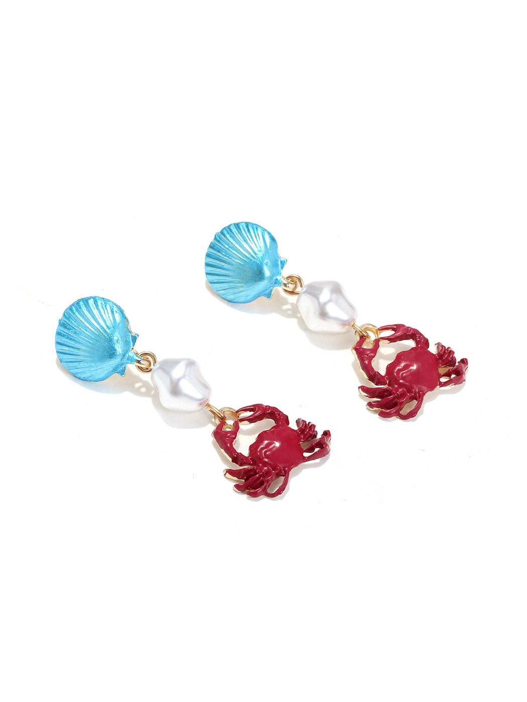 Earedge - Painted Ocean Animal Layered Dangle Earrings