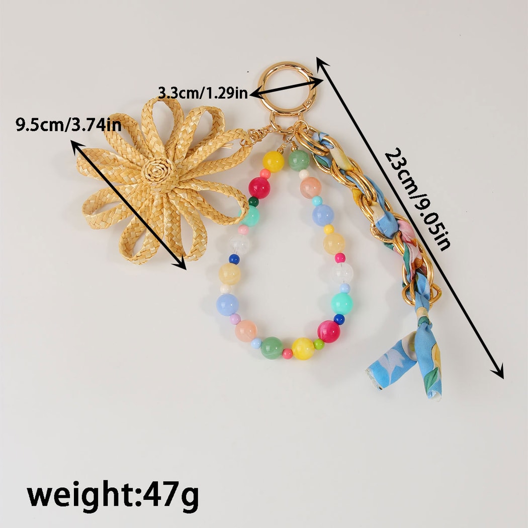 Keypus - Boho Floral Bag Charm Keychain