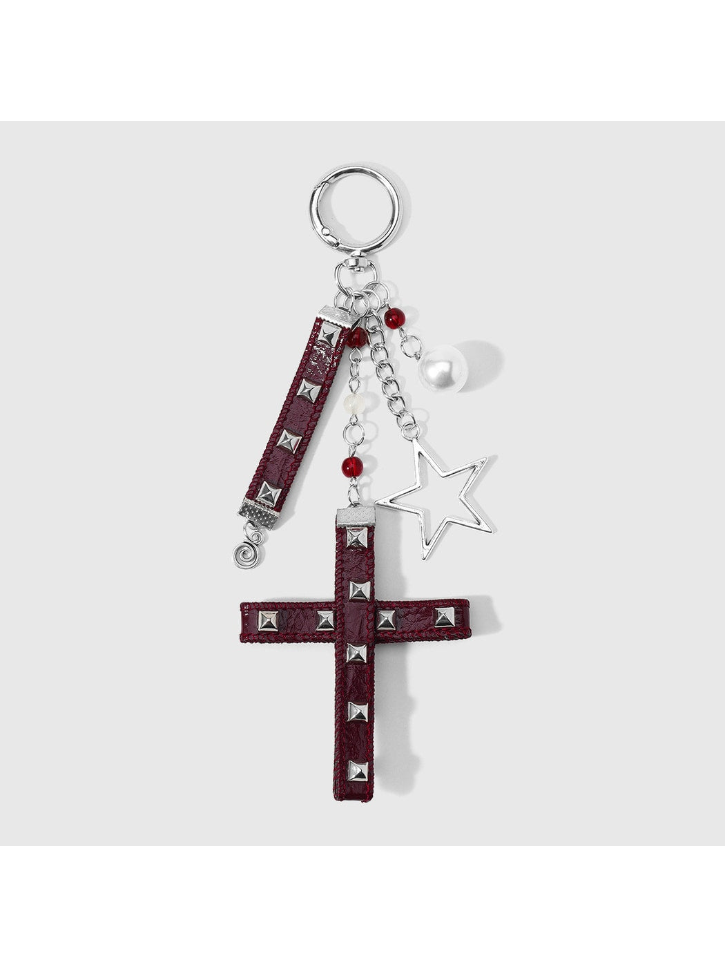 Keypus - Retro Studded Cross Star Music Note Keychain