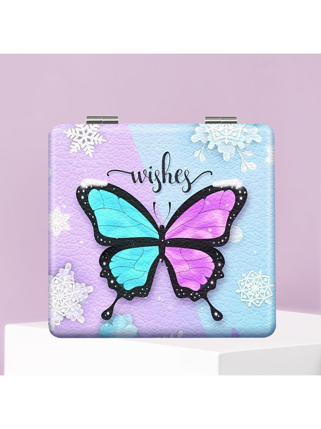 Mirroray - Butterfly Print Portable Folding Makeup Mirror
