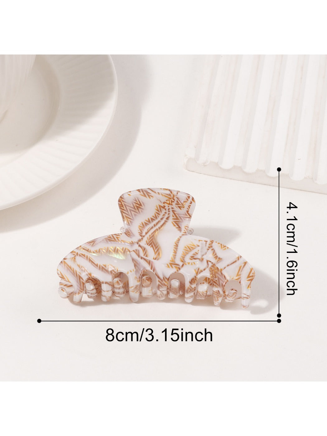 Beau - Textured Half Round Hair Claw Clip